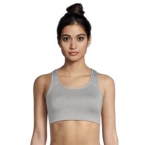 Avia - Racerback Sports Bra - Medium Support - Gray - Size Medium